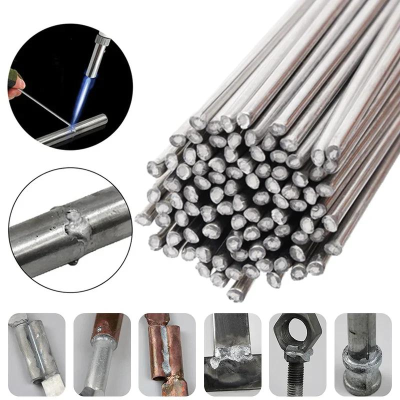 60pcs Low Temperature Easy Melt Aluminum Universal Silver Welding Rod Cored Wire Rod Solder No Need Solder Powder Weld Bar