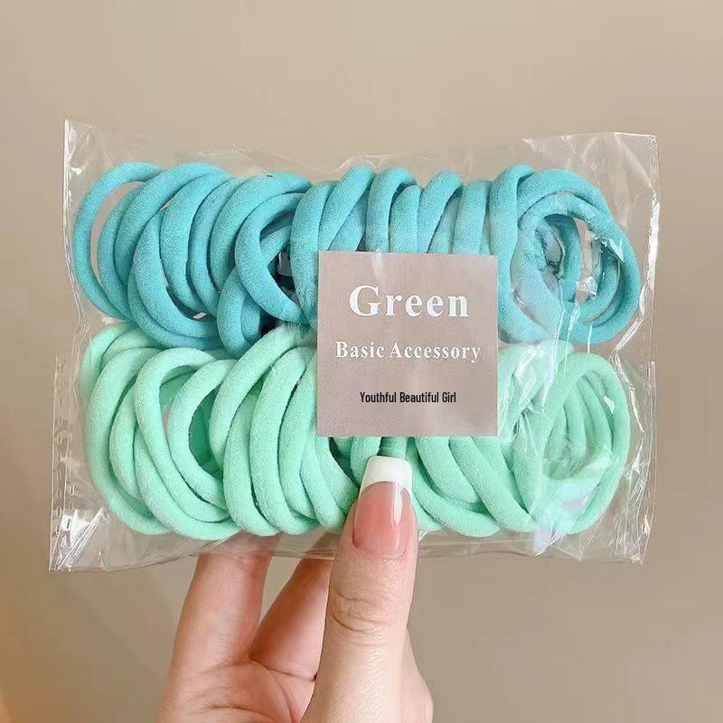 Набор из 50 градиентных резинок для волос в наличии - Высокоэластичные бесшовные разноцветные резинки для девочек