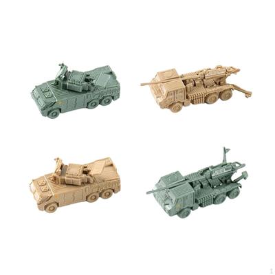 4x 1/144 игрушечный танк-симулятор сувенир домашний декор миниатюрные наборы моделей бронированных транспортных средств