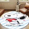 Cute Dog Heartfelt Night Round Rug for Livingroom,Bedroom, Palyroom, Chair Rug, Area rug, Circle Carpet, Large Size Fan Christmas gift