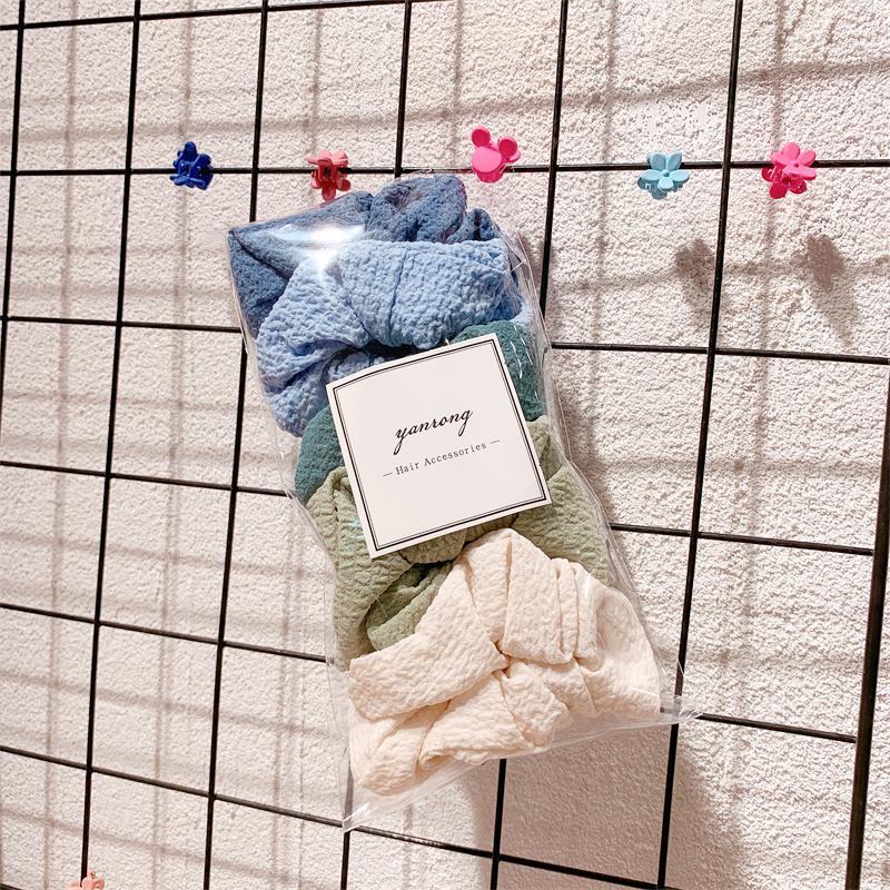 Новые 5 шт./компл. резинки для волос ярких цветов с принтом для женщин, милая повязка для волос, держатель для хвоста, эластичная резинка, модные аксессуары для волос