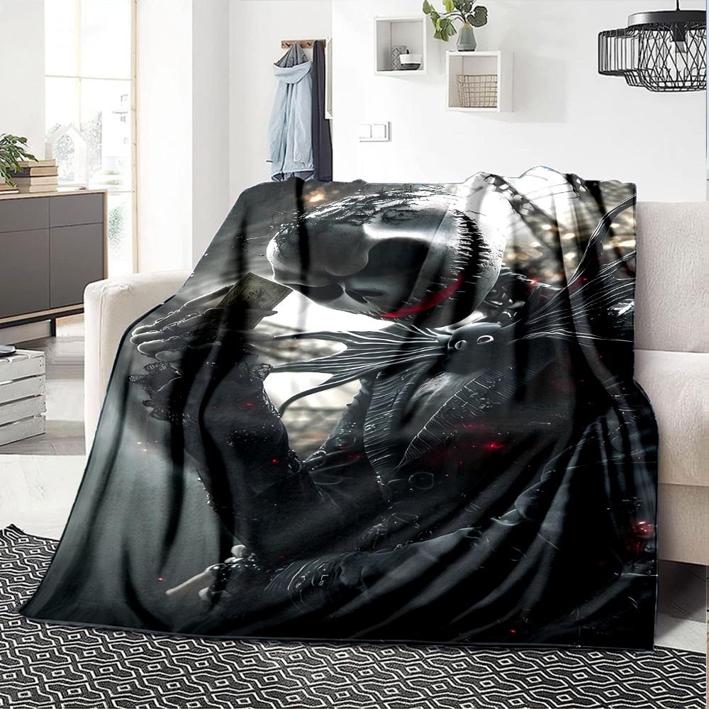 Jack Skellington Blanket Comfortable Great for Couch Chair Office Four Seasons Multipurpose Digital Print Ideal Gift For Birthday Valentine'S Day
