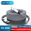 60W Type C To Type C 1M 2M 3M 5M 8M Cable PD Fast Charger Data Cable For IPhone 15 Macbook Xiaomi Samsung Camera Extension Cable