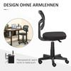 Office Chair Ergonomic Desk Chair, Height-Adjustable Swivel Chair, Space-Saving, Black
