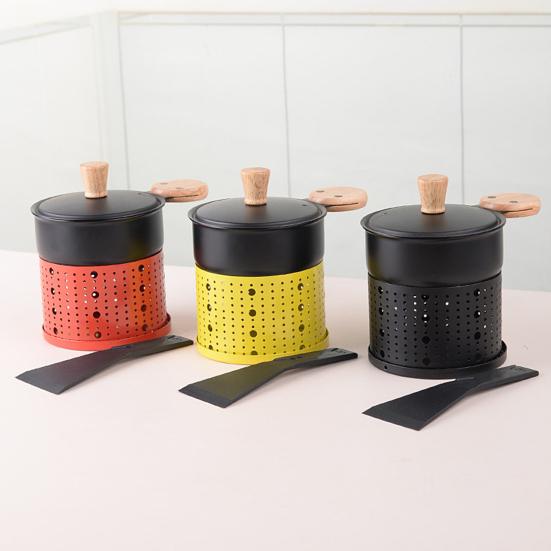 Portable Cheese Oven with Candle Holder Spatula Space-Saving Simple Elegant Cheese Melter Multi-Functional Hot Pot Frying Pan