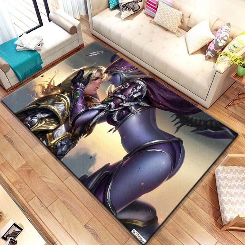 Игровой ковер World of Warcraft для гостиной, коврики для кемпинга, странные вещи, коврик для пикника, противоскользящий коврик для киберспорта, коврик для йоги, подарок для фанатов