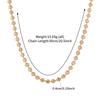 XP Jewelry -- 50 см x 4 мм Позолоченные 18 карат / Белые бусины Ожерелья для женщин Мужчин Модные украшения