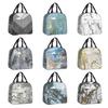 Marble Gray Copper Black Gold Insulated Lunch Bags for Women Abstract Pattern Cooler Thermal Food Lunch Box Kids School Children