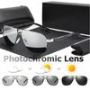 Fashion Photochromic Sunglasses Classics Men Outdoor Driving Day Night Dual-use Color Change Lens Non-polarized