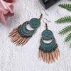 SCIONE Модные цветочные серьги женские металлические серьги-подвески с кисточками серьги-подвески