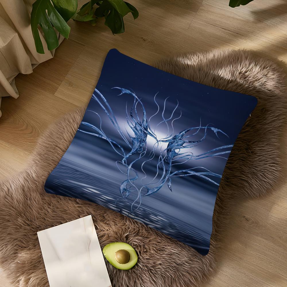 Singer LLola IIndigo EL cushion cover Living Room Accent Couch Back Support Square Lounge Restful Nap Companion Pillow Case