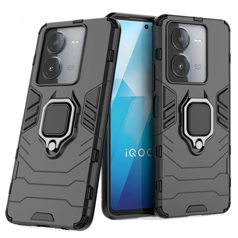 For Vivo iQOO Z8X Case Bumper Anti-knock Armor Magnetic Suction Stand Full Cover For Vivo iQOO Z8X Case For Vivo iQOO Z8X Z8 5G