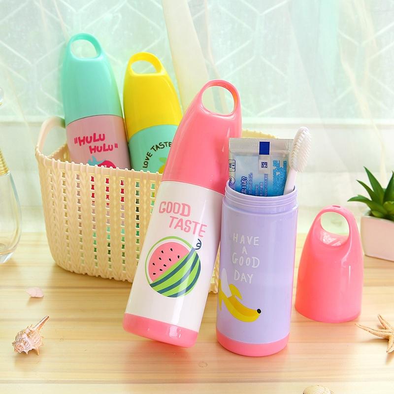 Camping Travel Holidays Protable Outdoor Travel Toothbrush Storage Box Holder Tooth Mug Toothpaste T