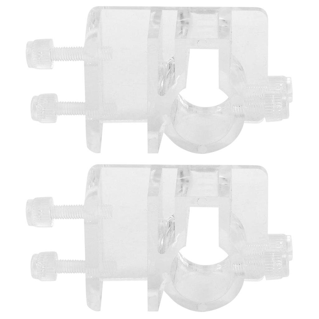 2Pcs Acrylic Transparent Aquarium Fish Tank Water Pipe Hose Fixing Clip Tube Clamp Holder