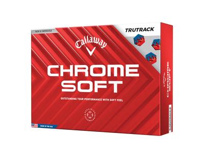 Мяч для гольфа Callaway CHROME SOFT 24 TRUTRACK 1 дюжина (12 шт.) 3-х компонентная конструкция белого цвета