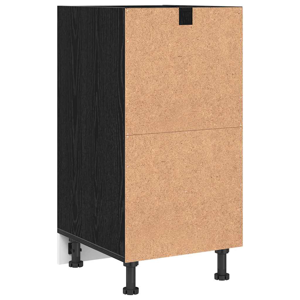 Kitchen Base Cabinet Black Oak Look 40 x 44.5 x 81.5 cm