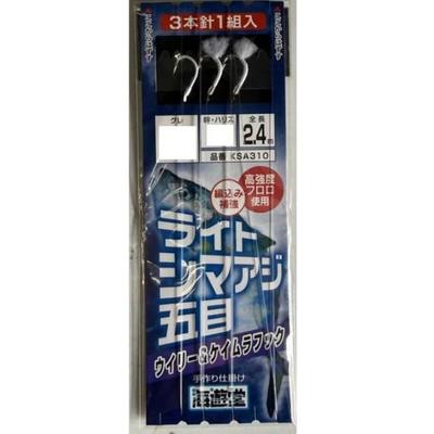 Shimoda Gyogu Light Шиммаджи Вилли и Кеймура Крючок УФ 3-крючковая оснастка 2,4 м KSA310