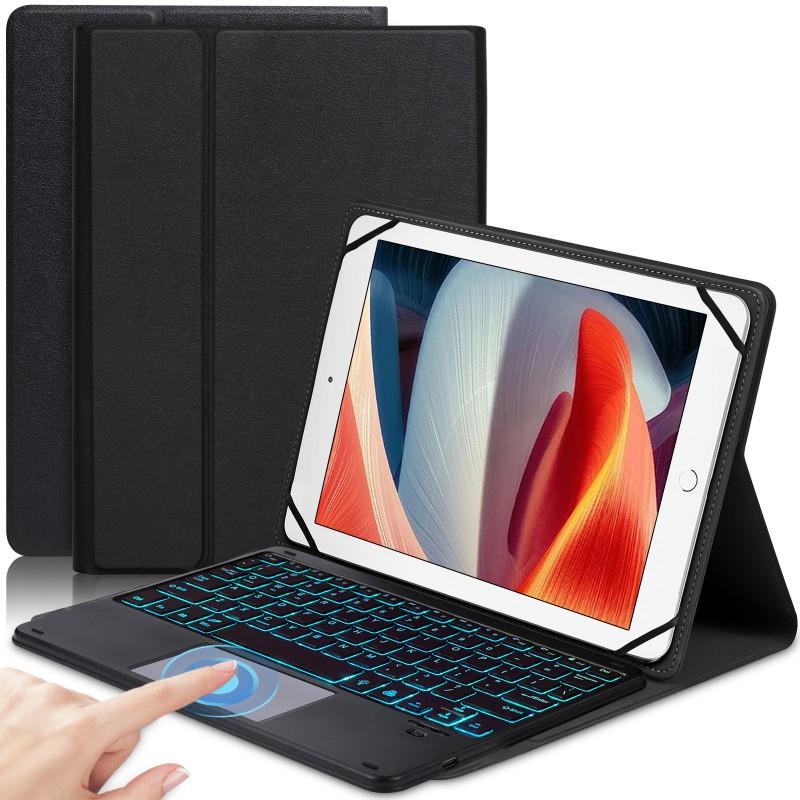 Universal Bluetooth Keyboard Case 9-11 Inch Tablets IPad Android Adjustable Stand Cover With Touchpad