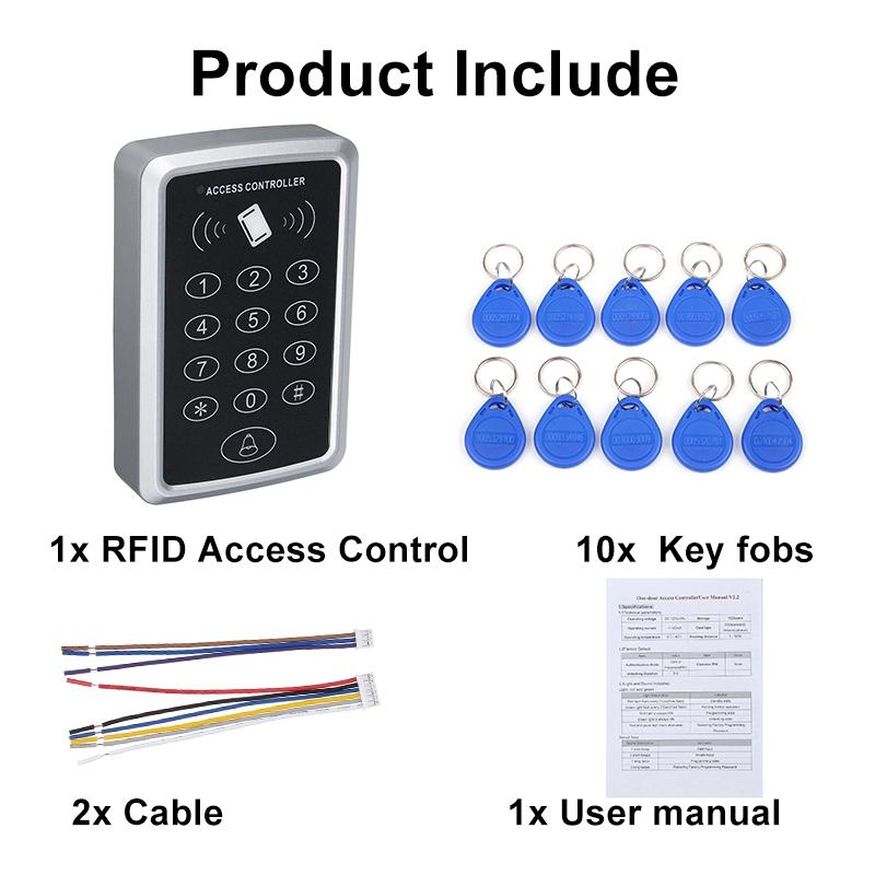 DC 12V 300KHz Автономный контроллер доступа для замка двери + Панель с клавиатурой для контроля доступа RFID EM Считыватель карт 10 шт.