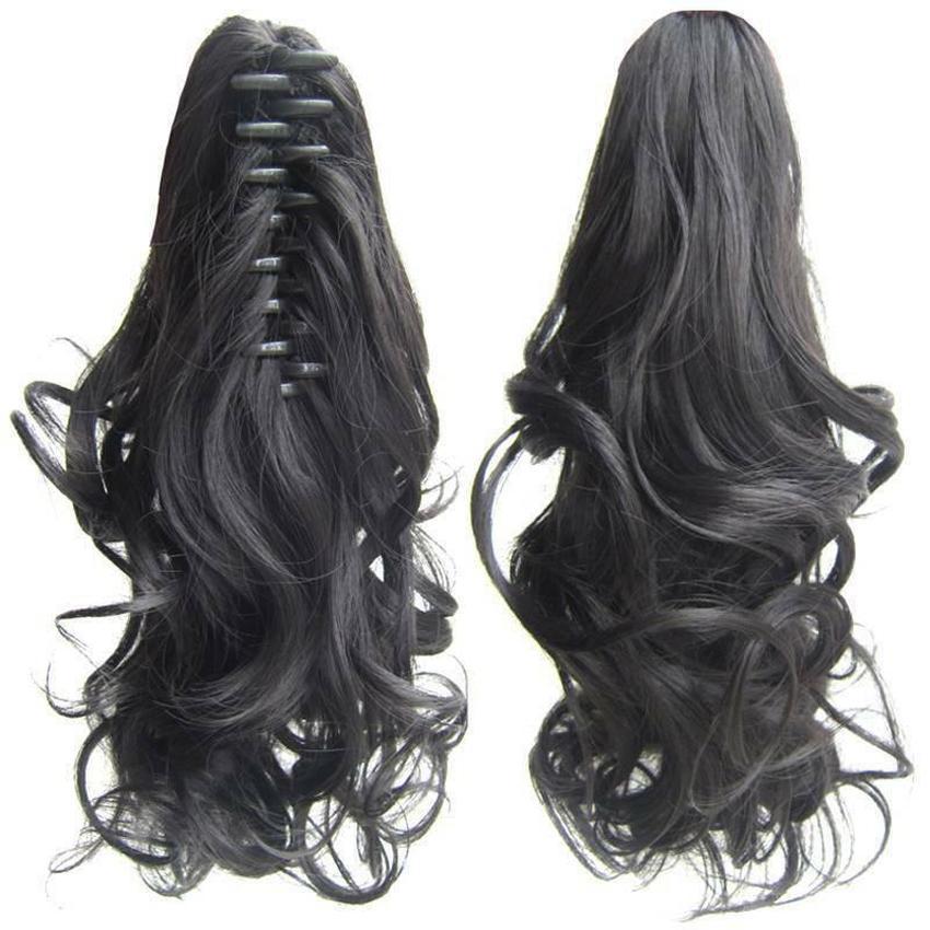 Clip In Curly Hair Wig Jaw Ponytail Hairs Extension Clip-on Claw Curly-Wavy Pony Tail Hairpiece Accessoires