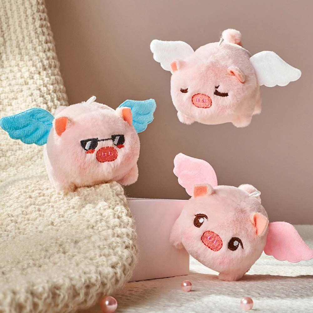 Backpack Accessory Key Pendant Angel Big Toy Cartoon Plush Doll Flying Pig Toy Plush Key chain