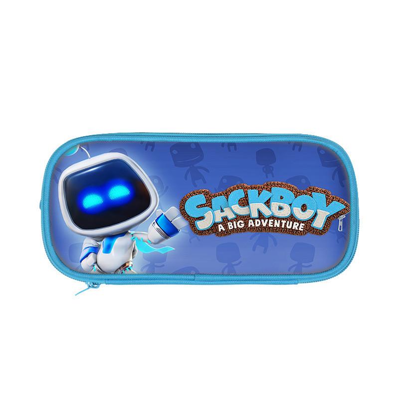 Двухслойная пенал-косметичка в космической тематике с роботом Astro Bot для школьников и юных творческих личностей