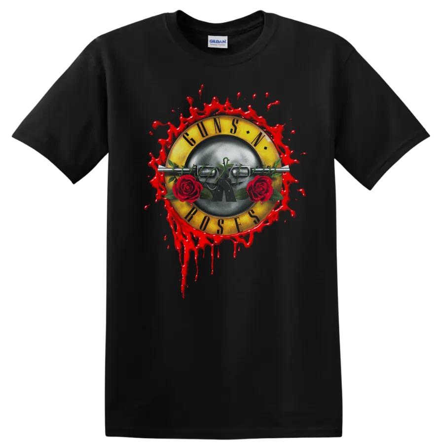 Guns N Roses Graphic T Shirt Floral Design Vintage Retro Tee for Fans