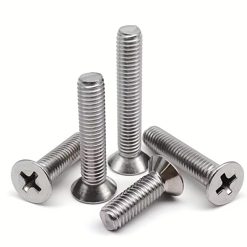 404pcs Stainless Steel Phillips Countersunk Head Screw and Nut Set, M3 M4 M5 Countersunk Head Screws, DIY Screw and Nut Tool Kit
