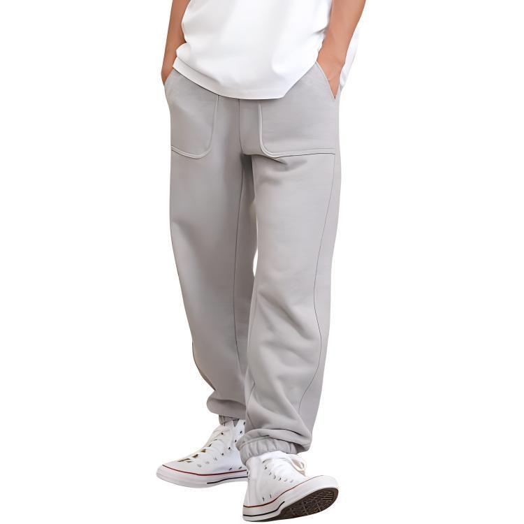 Converse Knitted Sweatpants Men's Gray Moderate Cuffed Pants 10023521-A05