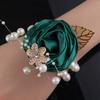 Artificial Rose Bridesmaid  Wrist Flowers Ribbon Wedding Flower Bracelet  Wedding Party
