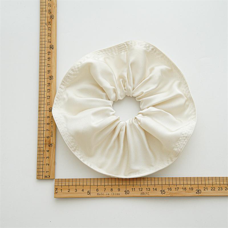 Oversized Solid Color Scrunchies Korean Satin Large Elastic Hairbands Hair Rings Rubber Band For Women Ponytail Hair Accessories