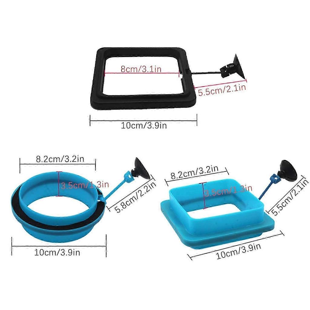 Feeding rings for fish tank 2pcs practical solution
