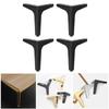 4pcs Modern Metal Cabinet Legs Triangle Furniture Feet Metal Furniture Legs for Sofa Couch Chair & Cupboard Replacement