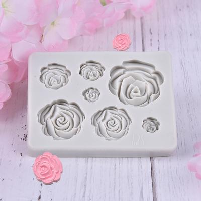 Форма для выпечки шоколадного мыла своими руками, силиконовая форма для украшения торта в виде цветка розы 3D