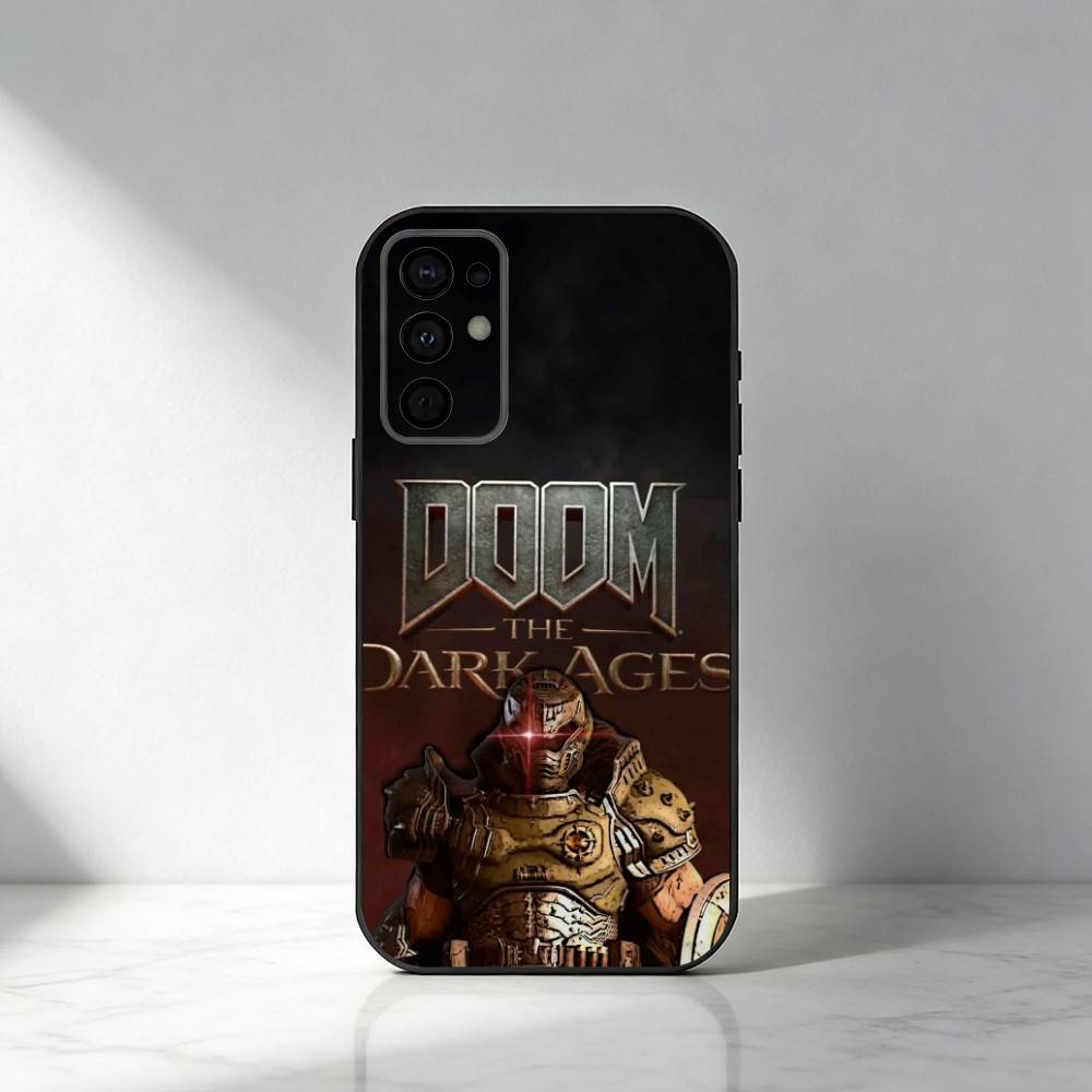 Игровой чехол D-DOOM с принтом для Samsung S25, S24, S21, S22, S23, S30, Ultra, S20, Plus, Fe, Note, 5G Черная крышка