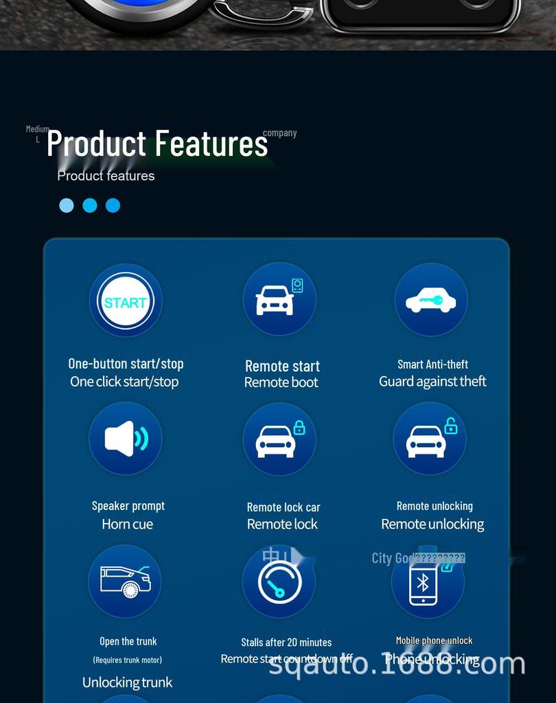 12V Автомобильная система дистанционного запуска и защиты от кражи с управлением через Bluetooth-приложение