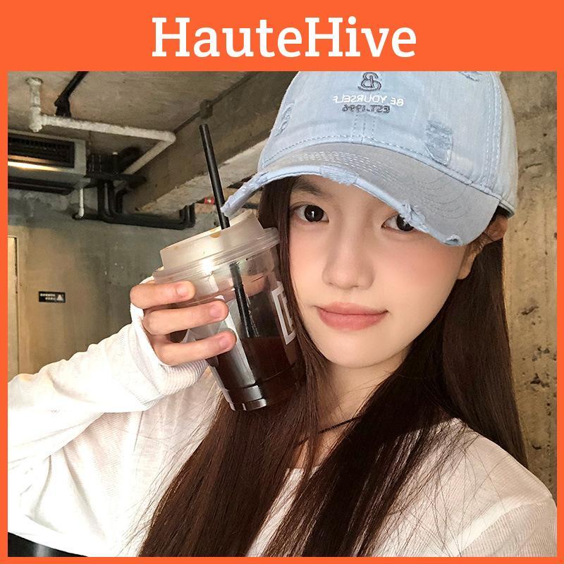 Style Korean Popular Distressed Baseball Hat For Women Great For Spring Summer