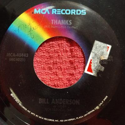 Пластинка 7 дюймов БИЛЛ АНДЕРСОН - Why'd The Last Time Have To Be The MCA40443 MCA Records 1975 США Фолк Б/у