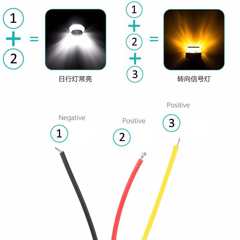 1/2Pcs 12V Motorcycle Turn Signals Flashing Corner Lamp Handle Bar LED Light for Moto Handle Bar