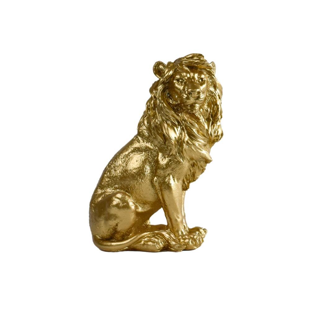 Retro Animal Ornament Luxury Miniatures Figurine Sculpture Desktop Decoration Lion Statue  Bedroom