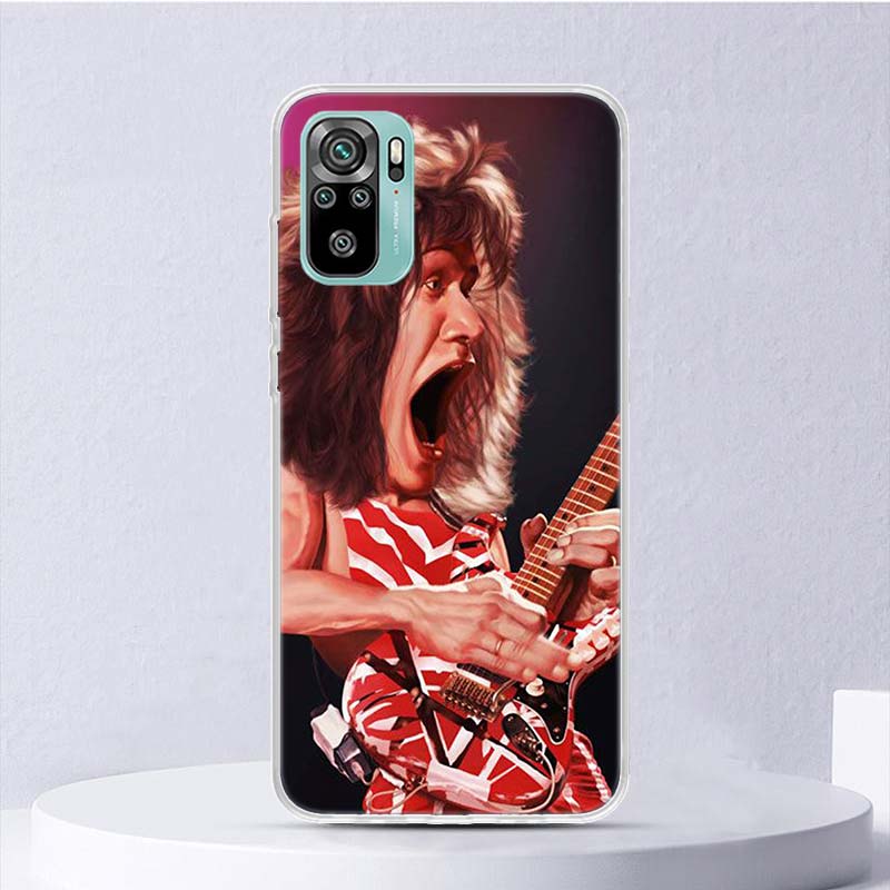 Eddie Van Halen Graphic Guitar Soft Case For Xiaomi Redmi Note 14 13 12S 11S 10S 12 Pro Plus Phone Cover 11 10 11E 11T Note14 Sh