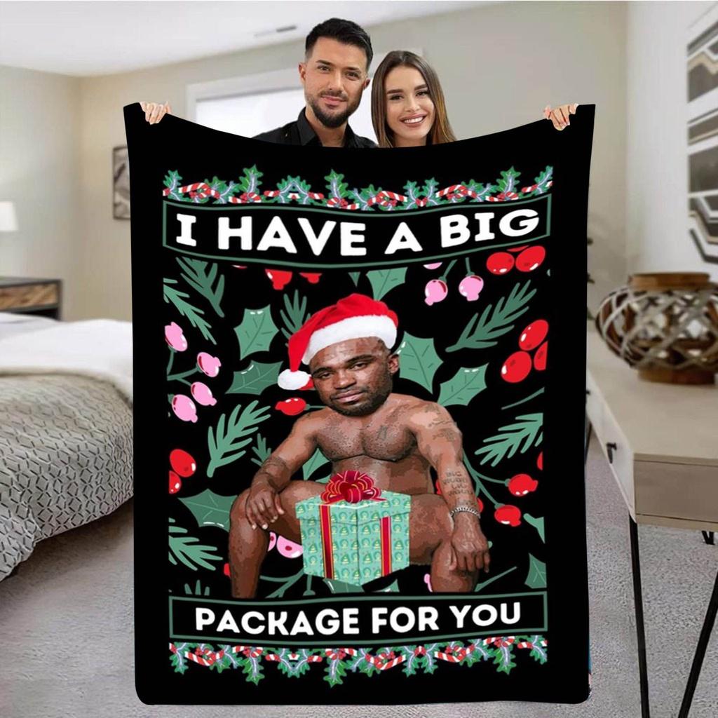 Премиальный Рождественский Плед-Мем с Барри Вудом Супермягкий Фланелевый Зимний Теплый Накидка на Диван