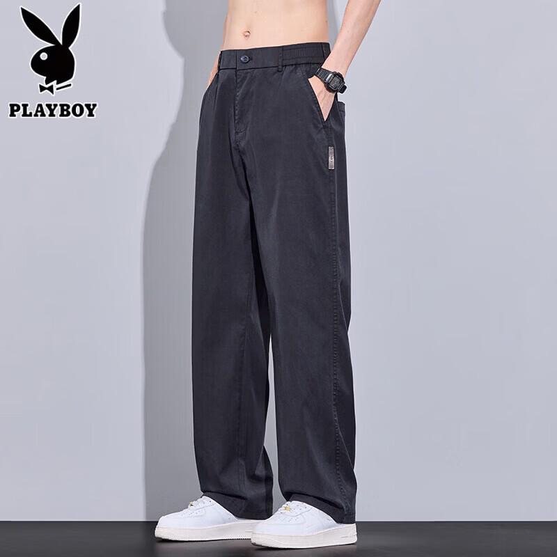 PLAYBOY Мужские повседневные брюки прямого кроя из смесовой ткани с лиоцеллом