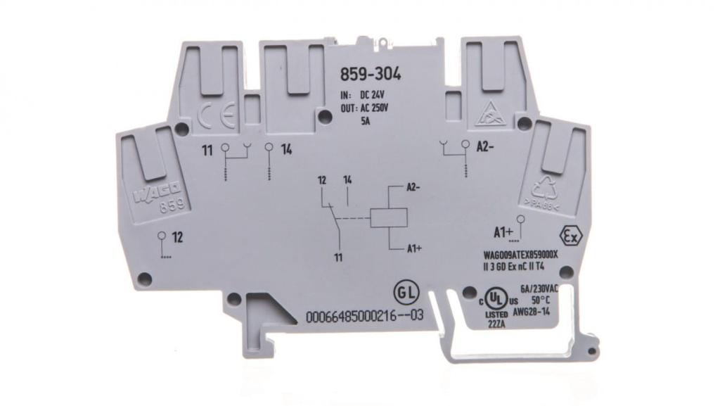 Złączka Szynowa Z Przekaźnikiem Miniaturowym 24V Dc 1P 859-304
