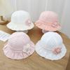 Ruffle UV Protection Fisherman Cap Flower Baby Hat Summer Princess Baby Sun Hats