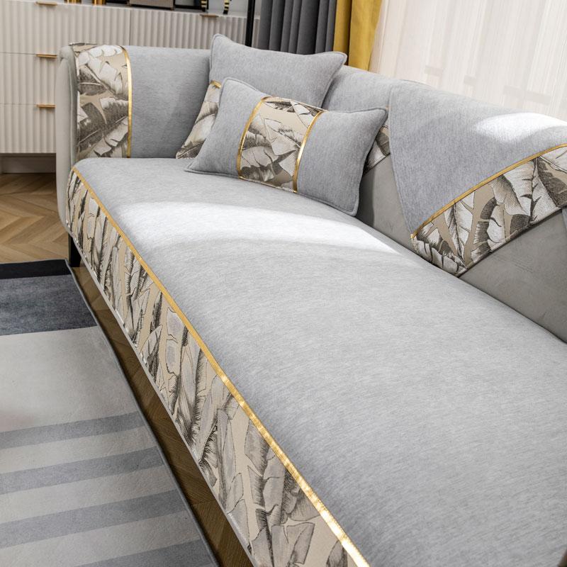Жаккардовый лоскутный чехол для дивана, 1/2/3-местный L-образный секционный чехол для дивана, чехол из синели, подлокотник, защита для мебели для гостиной