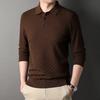 Autumn and Winter Cardigan Men's Business Casual Lapel Long Sleeve Polo Men's Cardigan 6 Wool Sweater Sweater