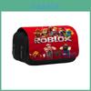 Roblox Паттерн Двухслойная Флип-обложка Хранение Канцелярских Принадлежностей Пенал Для Учеников и Школьного Использования