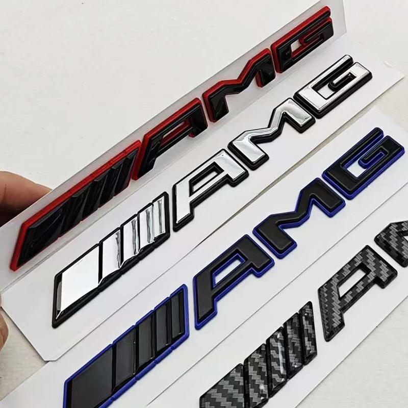 CXGSL1 3D ABS Car Letters Logo AMG Fender Side Emblem Badge Rear Tail Trunk Sticker Styling For Mercedes Benz AMG Auto accessories
