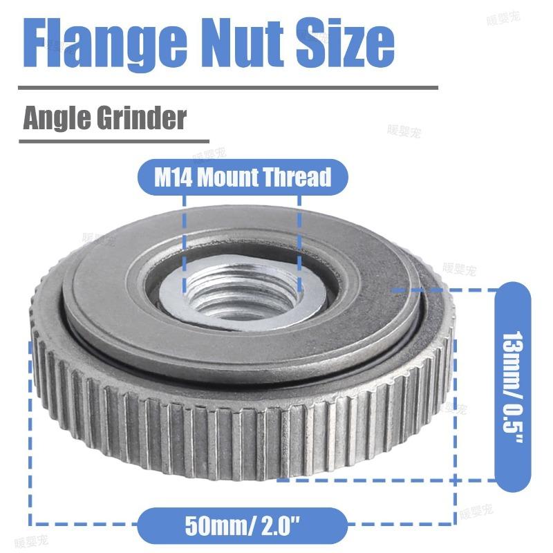 Xiaomi Quick Release Locking Nut Replace Clamping Power Chuck Tools Parts 1PC Angle Grinder M14 Thread Inner Outer Flange Nut Set